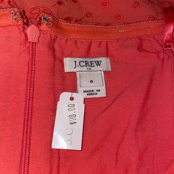 NWT J CREW EYELET STRAPLESS DRESS SZ 6 - Picture 3 of 8